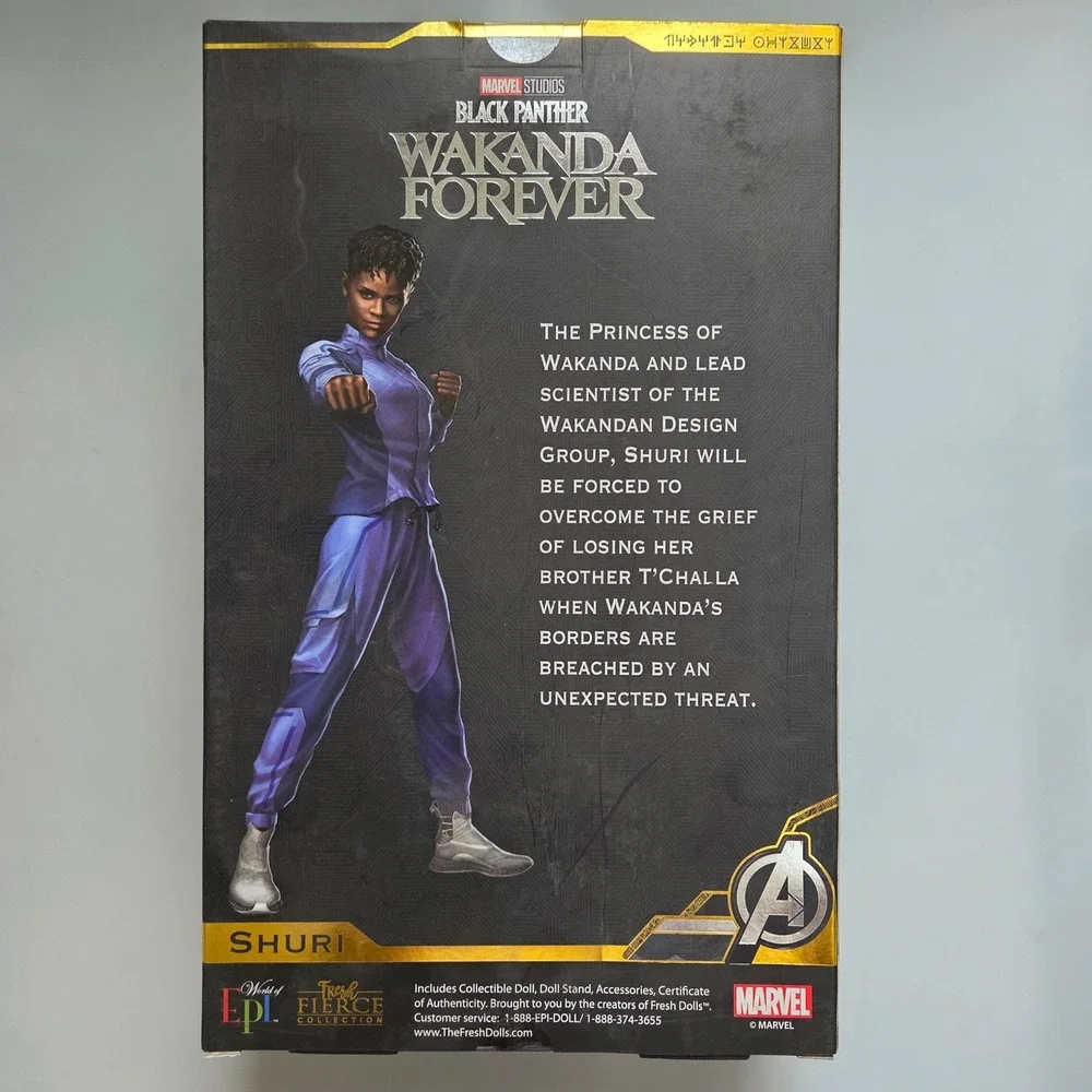 Marvel Black Panther Wakanda Forever Shuri‎ Doll Fresh Fierce Collection New